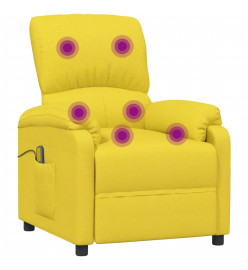 Fauteuil de massage Jaune clair Tissu