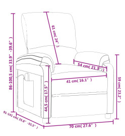 Fauteuil de massage Jaune clair Tissu