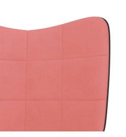 Chaise de relaxation Rose Velours et PVC