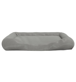 Coussin avec oreillers pour chien Gris 115x100x20 cm Tissu