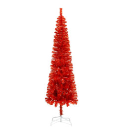 Sapin de Noël étroit Rouge 180 cm