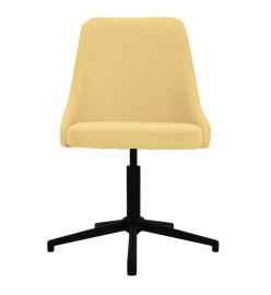 Chaise pivotante de bureau Jaune Tissu