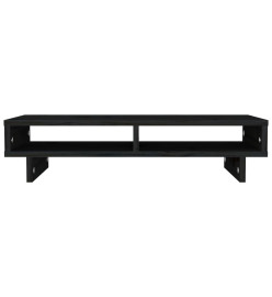 Support de moniteur Noir 60x27x14 cm Bois de pin solide