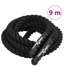 Corde de combat noir 9 m 6,8 kg polyester