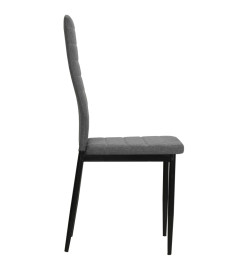 Chaises à manger lot de 6 gris clair tissu