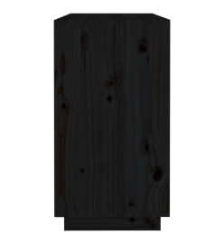 Buffet Noir 100x40x75 cm Bois massif de pin