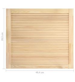 Portes à persiennes 4 pcs Bois de pin massif 39,5x49,4 cm