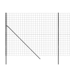 Clôture en treillis métallique anthracite 1,8x25 m