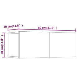 Ensemble de meubles TV 4 pcs Sonoma gris Bois d'ingénierie