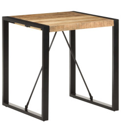 Table de salle à manger 70x70x75cm Bois de manguier massif brut