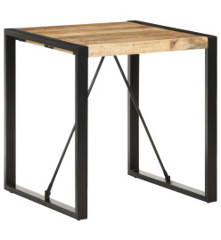 Table de salle à manger 70x70x75cm Bois de manguier massif brut