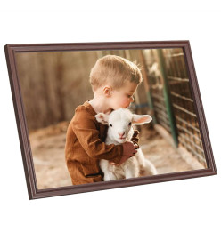Collage de cadres photo 3 pcs de table Marron 21x29,7 cm MDF