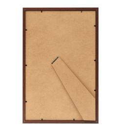 Collage de cadres photo 3 pcs de table Marron 21x29,7 cm MDF