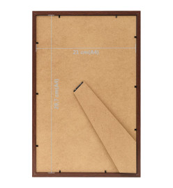 Collage de cadres photo 3 pcs de table Marron 21x29,7 cm MDF