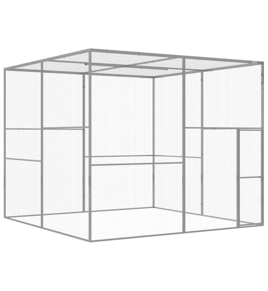 Cage pour chat 3x3x2,5 m Acier galvanisé