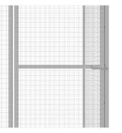 Cage pour chat 3x3x2,5 m Acier galvanisé