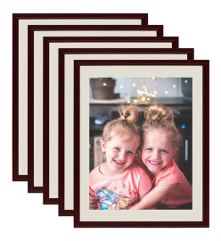 Collage de cadres photo 5 pcs pour mur Rouge foncé 50x60 cm