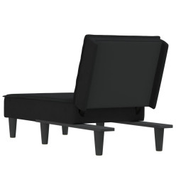 Chaise longue noir velours