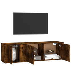 Ensemble de meubles TV 2 pcs Chêne fumé Bois d'ingénierie