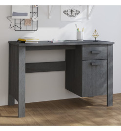 Bureau HAMAR Gris foncé 113x50x75 cm Bois massif de pin