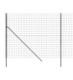 Clôture en treillis métallique anthracite 2x10 m