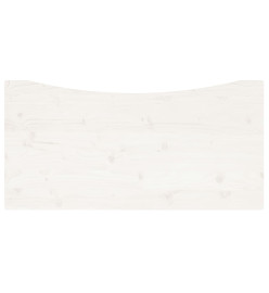 Dessus de bureau blanc 100x60x2,5 cm bois massif de pin