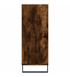 Buffet haut chêne fumé 57x35x90 cm bois d'ingénierie