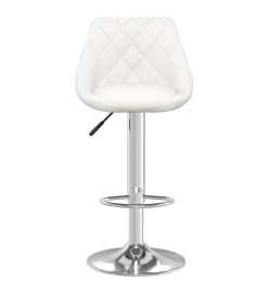 Tabourets de bar lot de 2 blanc similicuir