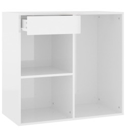 Armoire cosmétique Blanc brillant 80x40x75 cm Bois d'ingénierie