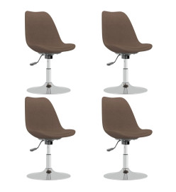 Chaises pivotantes à manger lot de 4 taupe tissu