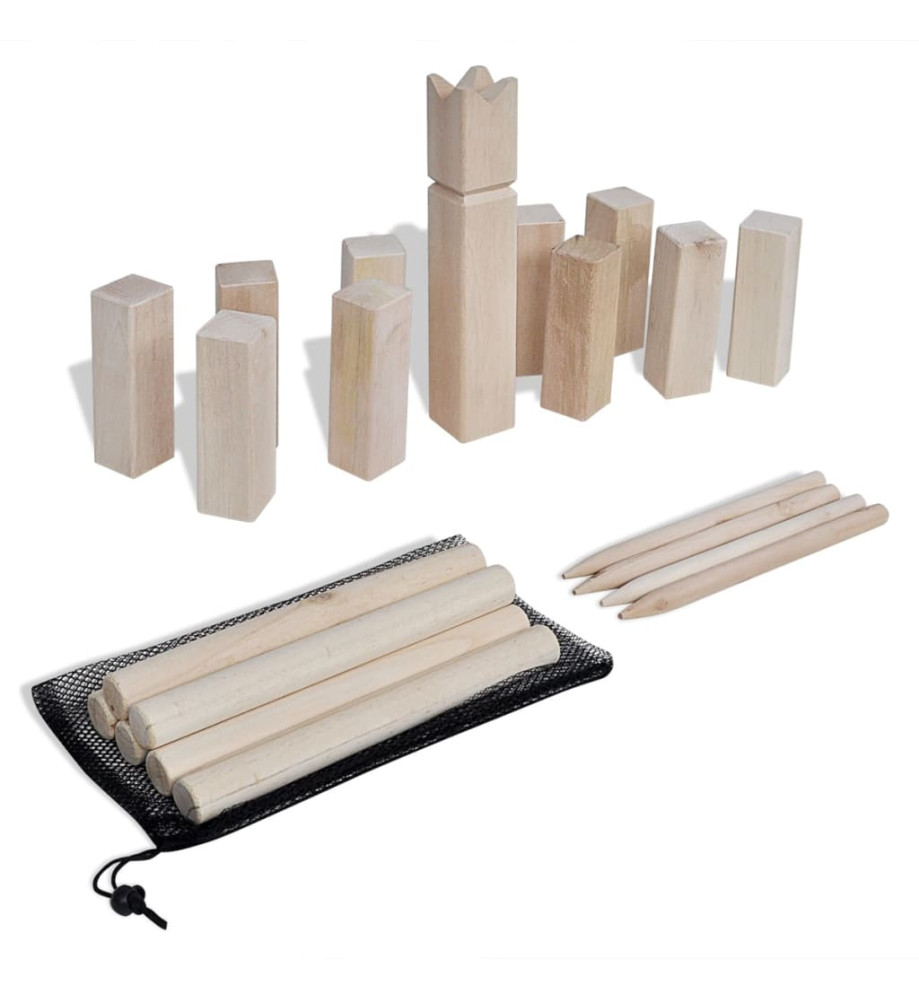 Kit de jeu Kubb en bois