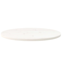 Dessus de table blanc 60x30x2,5 cm bois de pin massif ovale