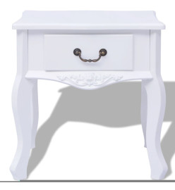 Table de chevet 2 pcs MDF Blanc