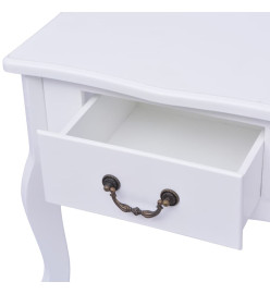 Table de chevet 2 pcs MDF Blanc