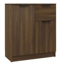 Buffets 2 pcs Chêne marron 60x30x70 cm Bois d'ingénierie