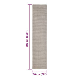 Tapis Sisal naturel 66x300 cm Sableux