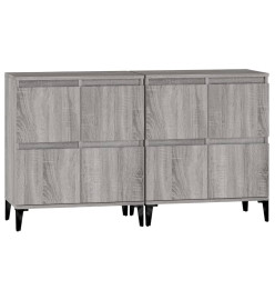 Buffets 2 pcs sonoma gris 60x35x70 cm bois d'ingénierie