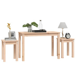 Tables gigognes 3 pcs Bois de pin massif