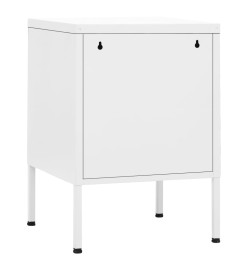 Tables de chevet 2 pcs Blanc 35x35x51 cm Acier