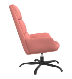 Chaise de relaxation Rose Velours