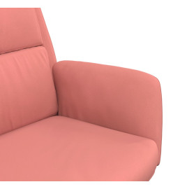 Chaise de relaxation Rose Velours