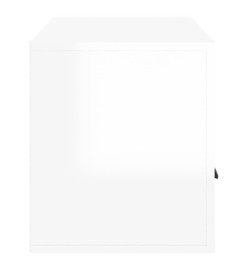 Meuble TV Blanc brillant 100x35x40 cm Bois d'ingénierie