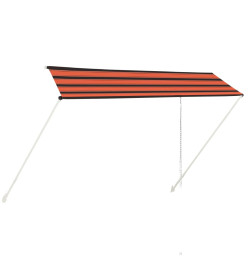 Auvent rétractable 350x150 cm Orange et marron