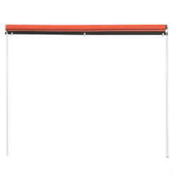 Auvent rétractable 350x150 cm Orange et marron