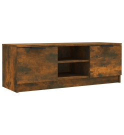 Meuble TV Chêne fumé 102x35x36,5 cm Bois d'ingénierie