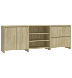 Buffets 3 pcs Chêne sonoma Bois d'ingénierie