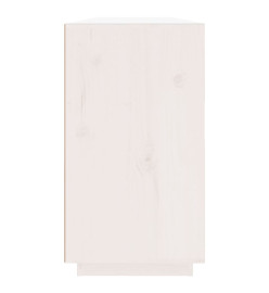 Buffet Blanc 100x40x75 cm Bois massif de pin