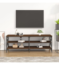 Meuble TV chêne marron 140x40x50 cm bois d'ingénierie