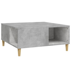 Table basse gris béton 80x80x36,5 cm bois d'ingénierie