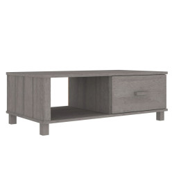 Table basse HAMAR Gris clair 100x55x35 cm Bois massif de pin